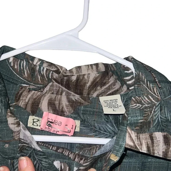 Men's Batik Bay Tropical Casual Button-Down Shirt Size Large - Picture 3 of 4
